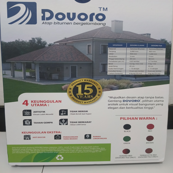 atap bitumen Dovoro